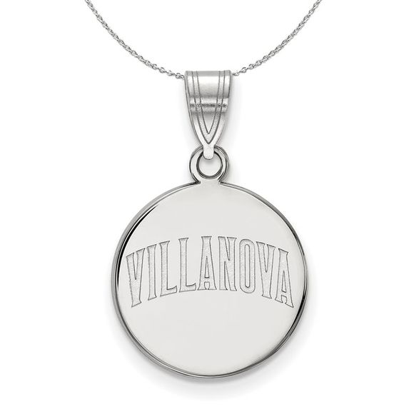 Sterling Silver Villanova U. Medium Disc Necklace - 16 Inch